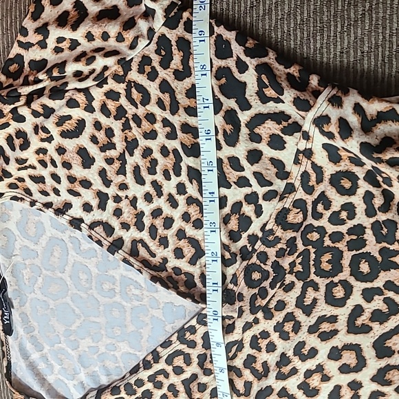 YMI Animal Print Crossover Blouse - Picture 8 of 10